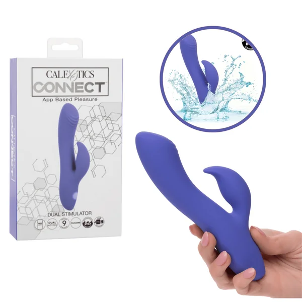 Calexotics Rabbit Dual Stimulator App Controlled Rechargeable Sex Vibrator