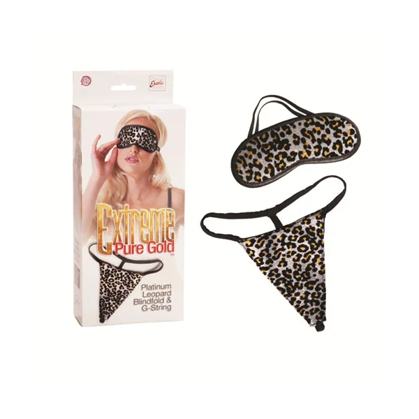 California Exotic Extreme Pure Blindfold & G-String Leopard
