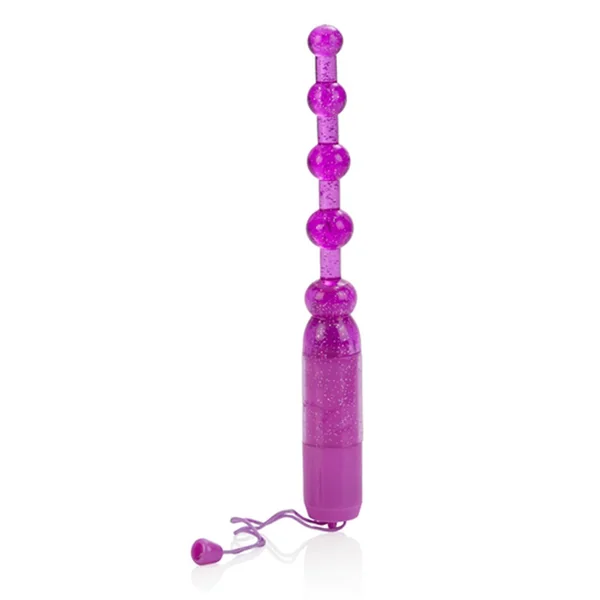 California Exotic Waterproof Vibrating Pleasure Beads - Purple