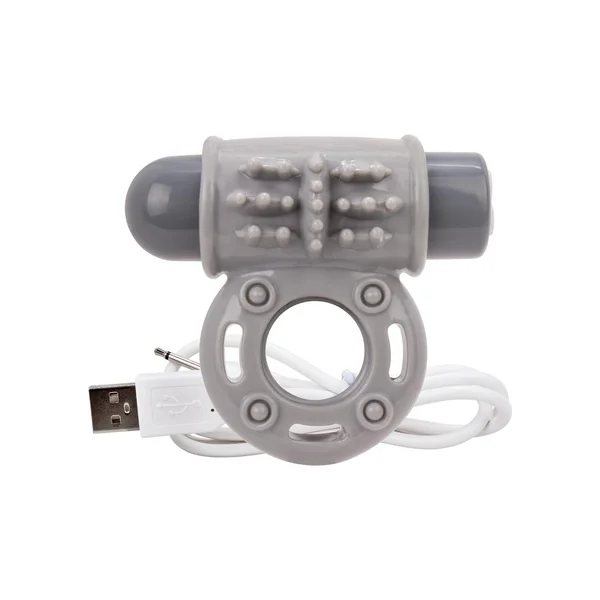 Charged OWow Rechargeable Vibe Ring Waterproof Grey