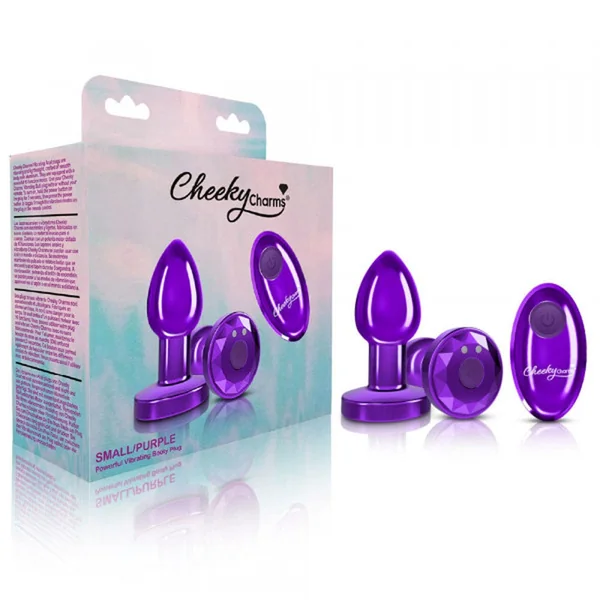 Cheeky Charms Purple Vibrating Metal Plug