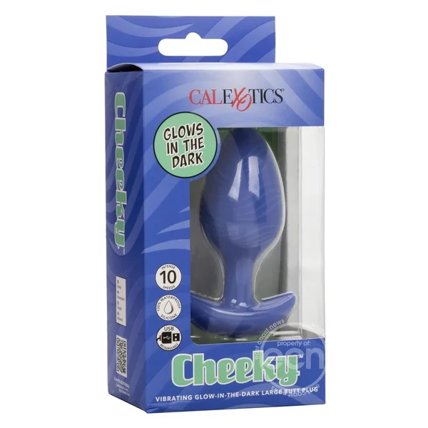 Cheeky Rechargeable Silicone Glow in The Dark Butt Plug - Large