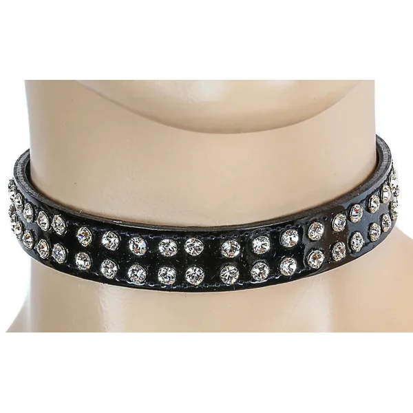 Choker With 2 Rows of Rhinestones*