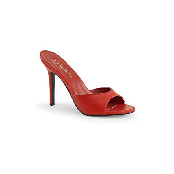 CLASSIQUE-01 Slide | Red Faux Leather