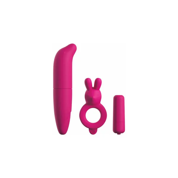 Classix 3-Piece Couples Vibrating Starter Kit, Pink