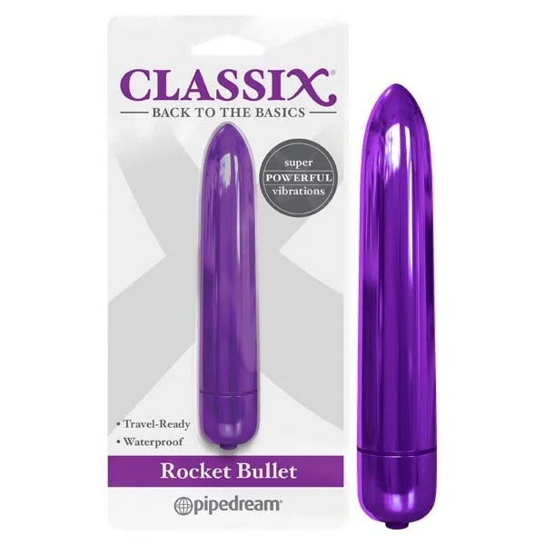 Classix Rocket Bullet Metallic Purple 8.9 cm Vibrating Bullet Toy