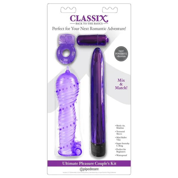 Classix Ult Pleasure Couples Kit Purp