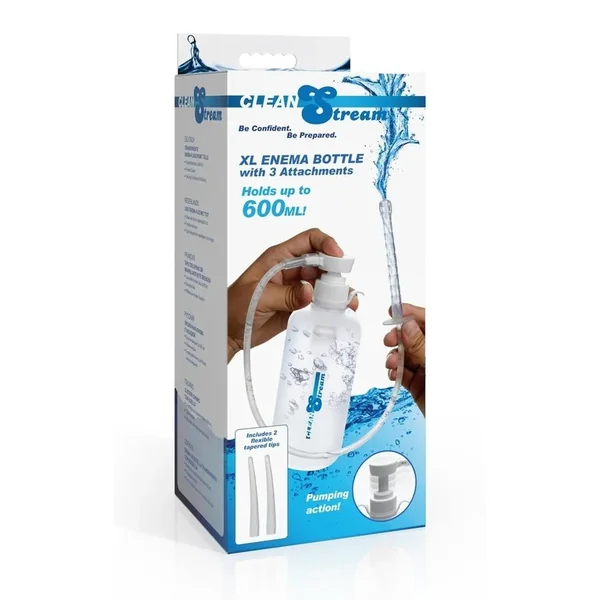 Cleanstream XL Enema Bottle with 3 Attachments