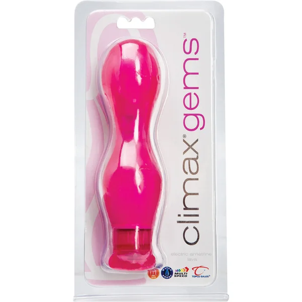 Climax Gems Electric Ametrine Lava Vibrator Waterproof Pink 5.3 Inch