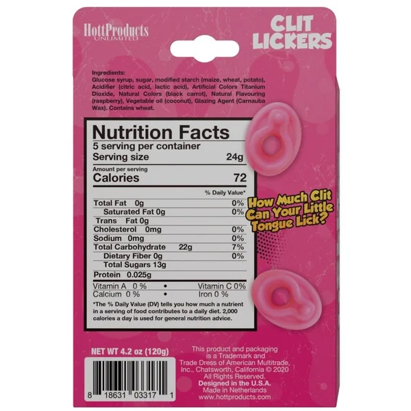 Clit Lickers Clit Shaped Gummies - Strawberry Flavored
