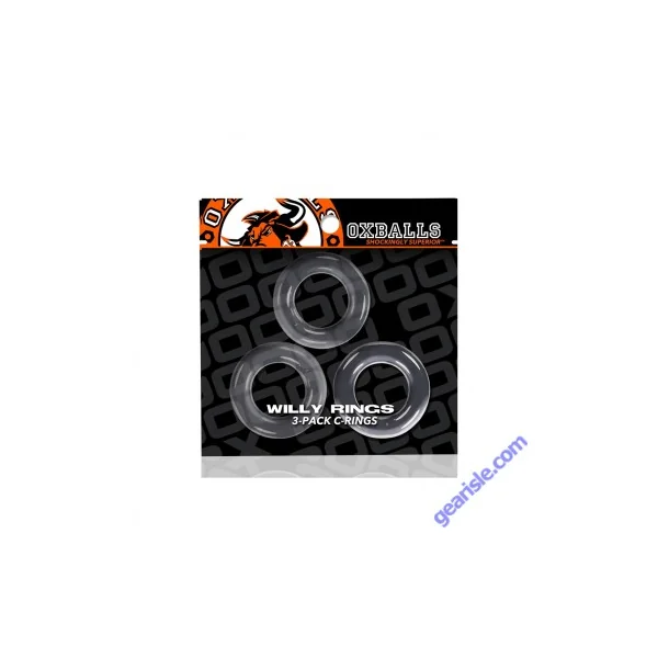 Cock Ring Clear Oxballs Willy Rings 3 Pack Super Stretch
