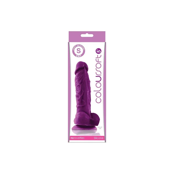 Coloursoft Silicone Realistic Dong Purple 5 Inch