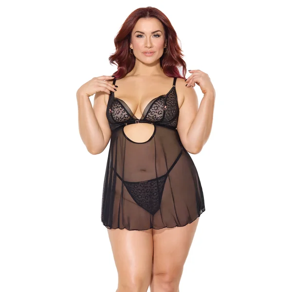 Coquette - 25503 PLUS - Babydoll & G-String