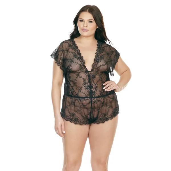Coquette - 7219X - Lace Romper - OSXL