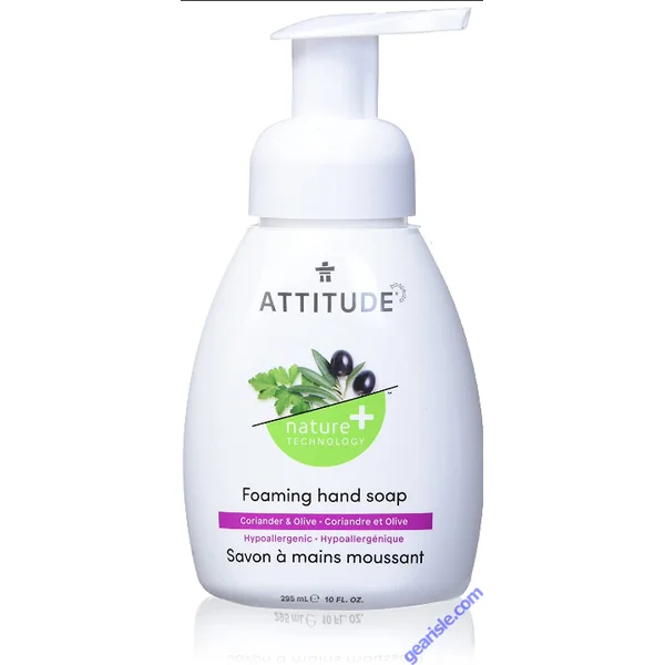 Coriander Olive Hypoallergenic Foaming Hand Soap 10 fl oz Attitude
