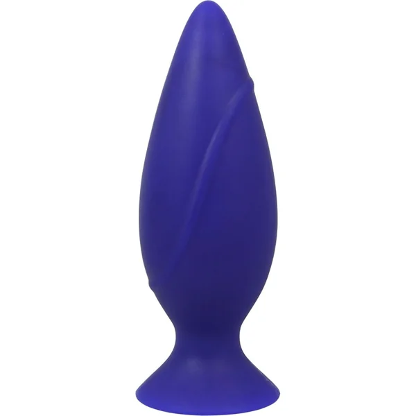 Corked Silicone Anal Plug - Medium - Blue