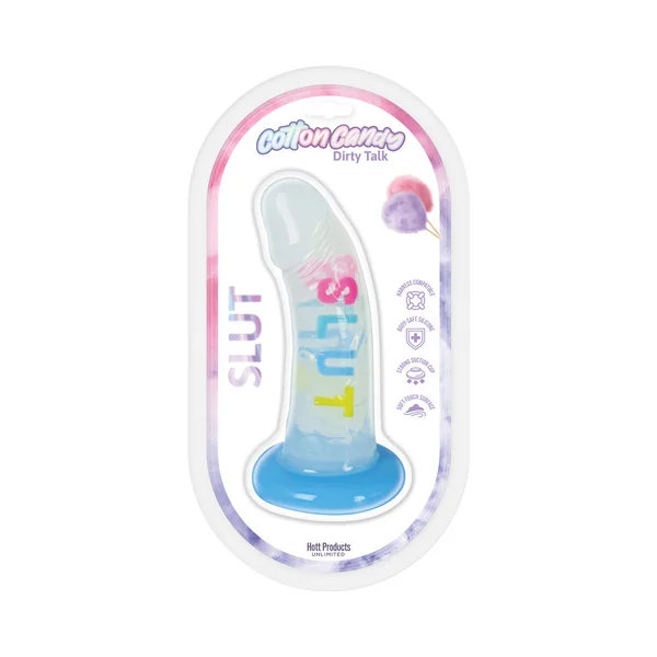 Cotton Candy Dirty Talk Slut 6 inches Silicone Dildo