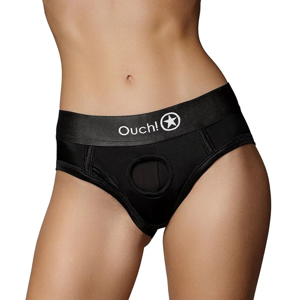 Couples Vibrators: Shots Ouch Vibrating Strap On High-cut Brief
