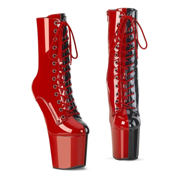 CRAZE-1040TT Red Patent Ankle Boot