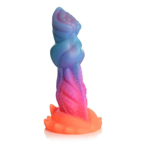 Creature Cocks Aqua-Cock Glow in the Dark Silicone Dildo – Multicolor