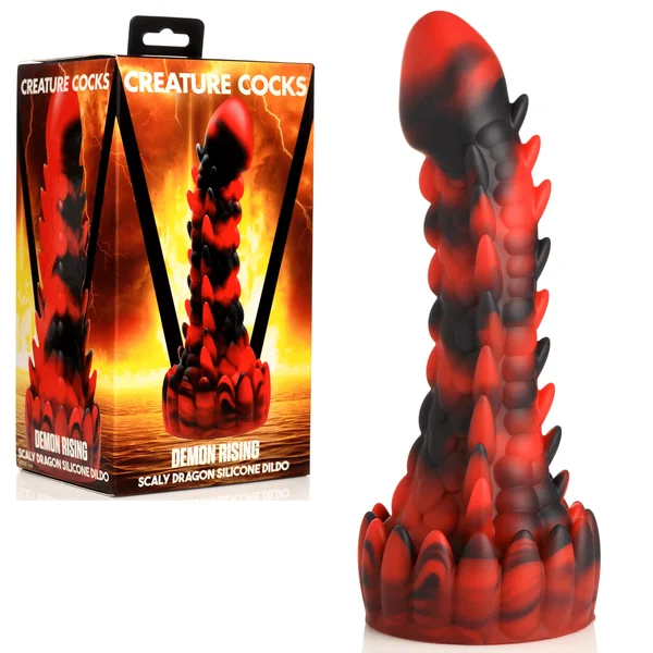 Creature Cocks Demon Rising Scaly Dragon Dong Fantasy Silicone Dildo
