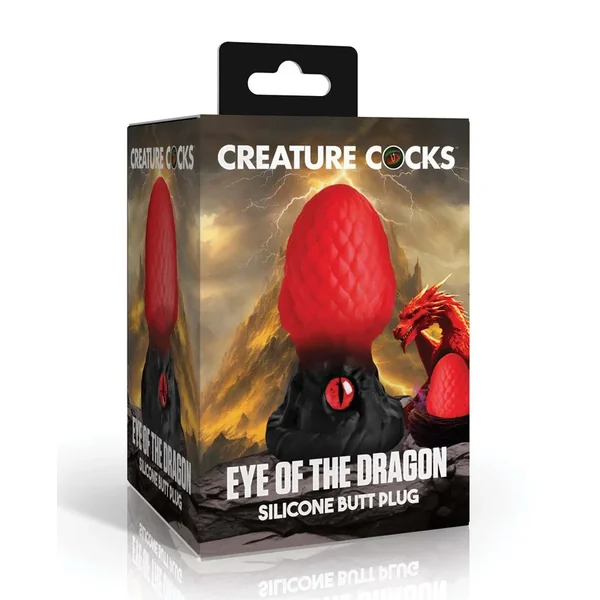 Creature Cocks – Eye of the Dragon Silicone Butt Plug – Red