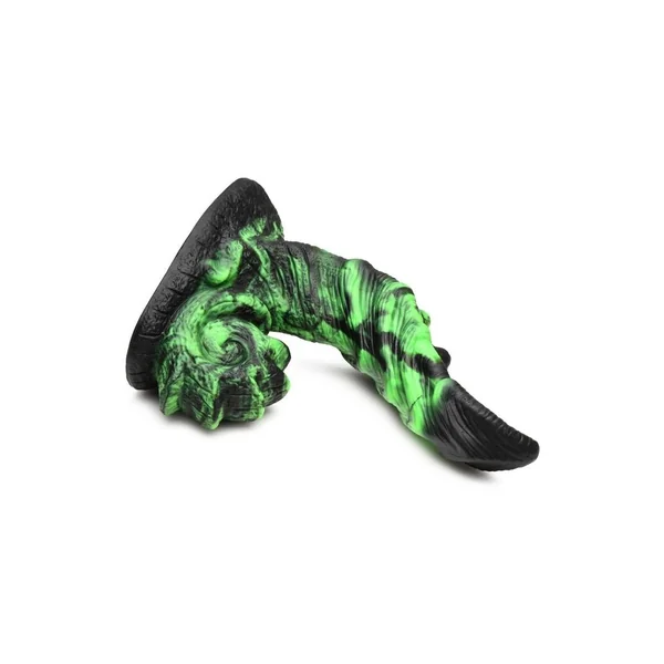Creature Cocks Glowzilla Glow In The Dark Silicone Dildo – Green/Black