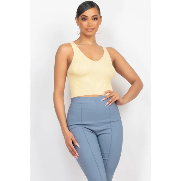 Crop Tank Top & Cardigan Sweater Set