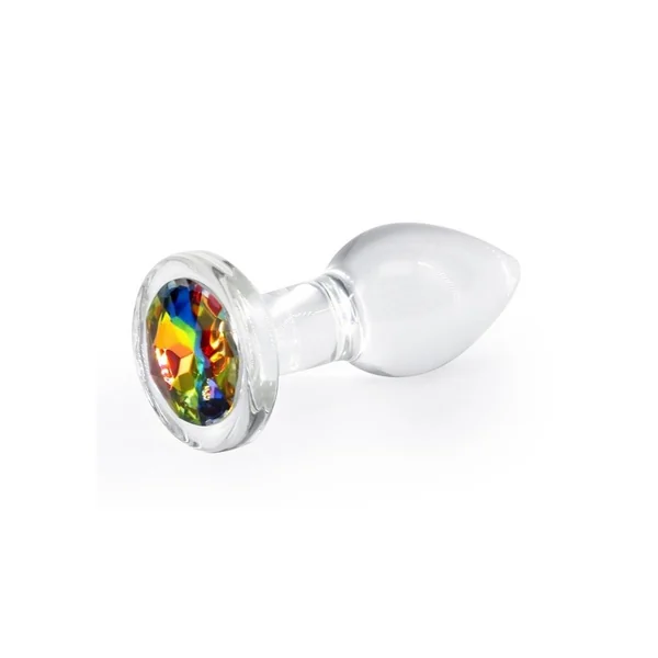 Crystal Desires Rainbow Gem Glass Anal Plugs