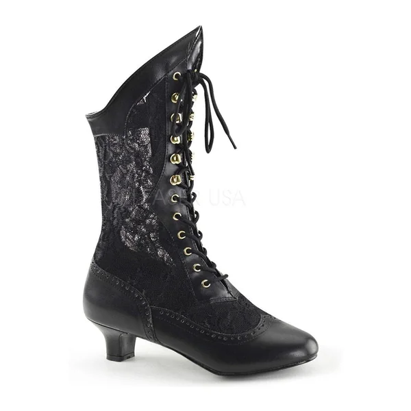 DAME-115 Ankle Boot | Black Lace
