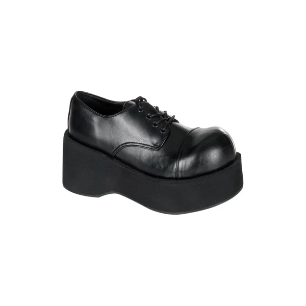 DANK-101 Black Vegan Leather Cyber Shoe