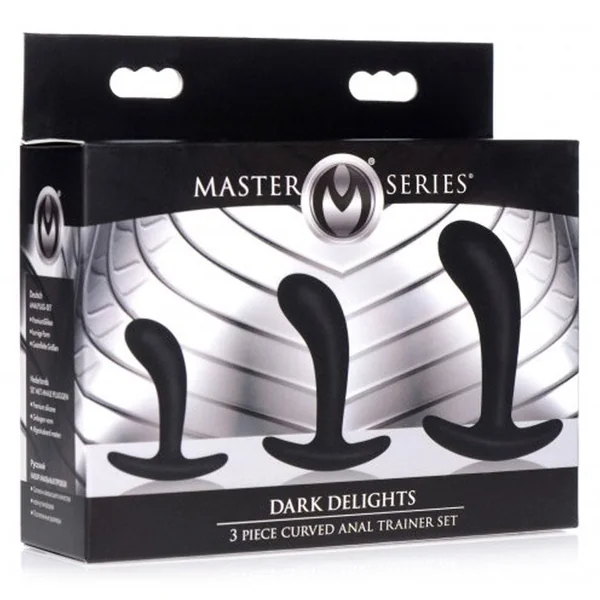 Dark Delights 3 Piece Curved Anal Trainer Set