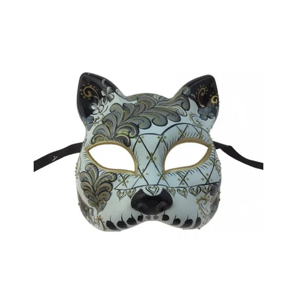Day of the Dead Cat Mask