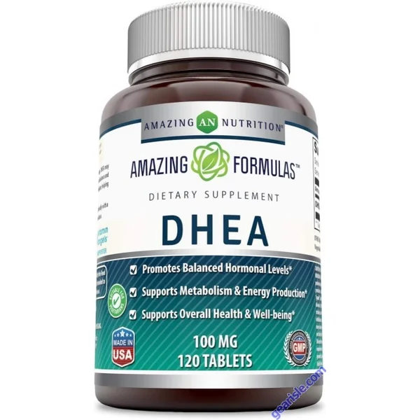 DHEA Dietary Supplement 100 Mg 120 Tablets Amazing Formulas
