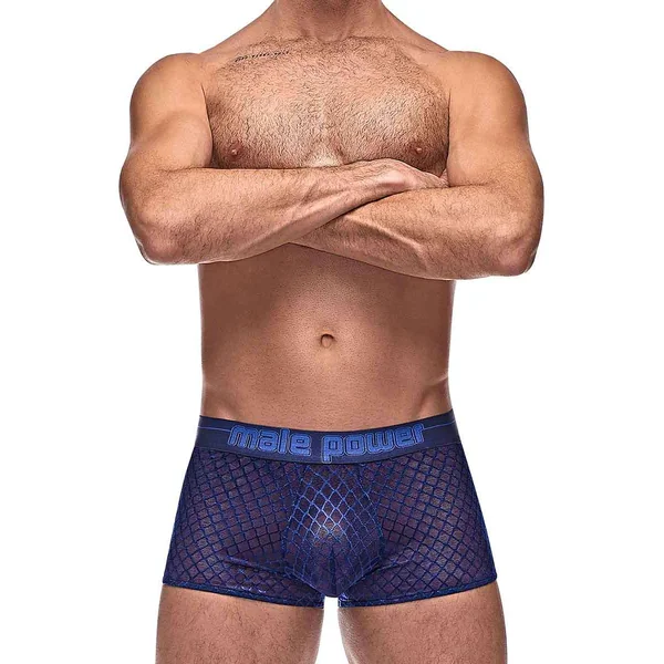 Diamond Mesh Mini Short Blue LG