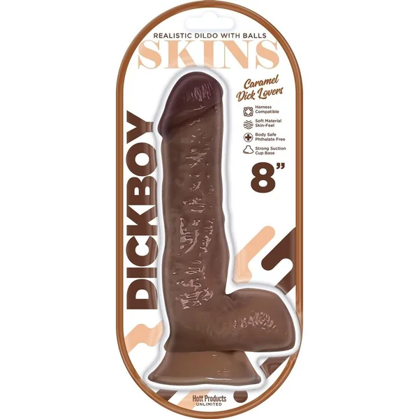 Dickboy Skins Caramel Lovers Dildo 8in