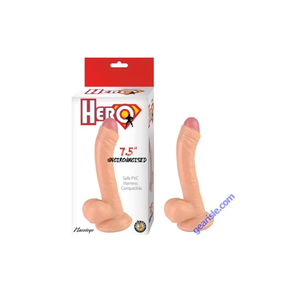 Dildo Nasstoys Hero 7.5" Uncircumcised Realistic Flexible