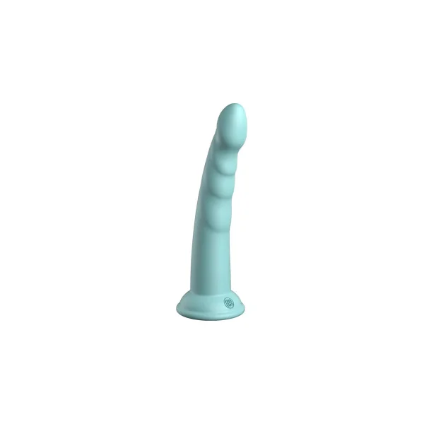 Dillio Platinum Collection Slim Seven 7 Inch Silicone Dildo, 7.0 Inch Insertable, 1.4 Inch Max Width, Teal