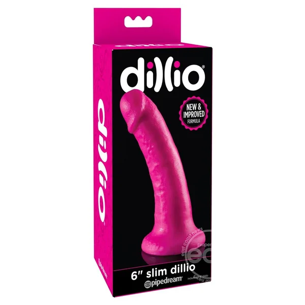 Dillio Realistic Slim Dildo 6in - Pink