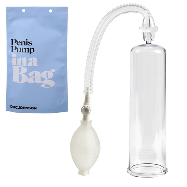 Doc Johnson Erectile Dysfunction Male Penis Vacuum Pump In A Bag Clear