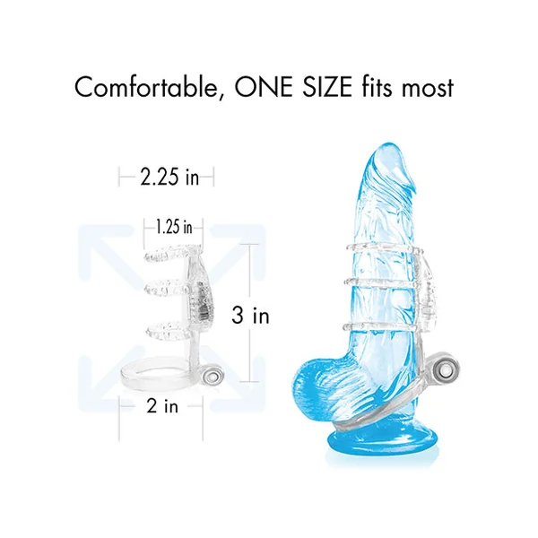 Doctor Love's Zinger Dual Vibrating Cock Cage - Clear
