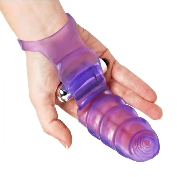 Double Finger Banger Vibrating G-Spot Glove Finger Vibrator