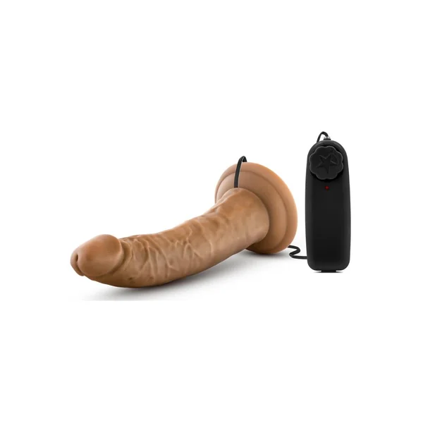 Dr Skin Dr Dave Vibe Cock W/suction Mocha 7 inch