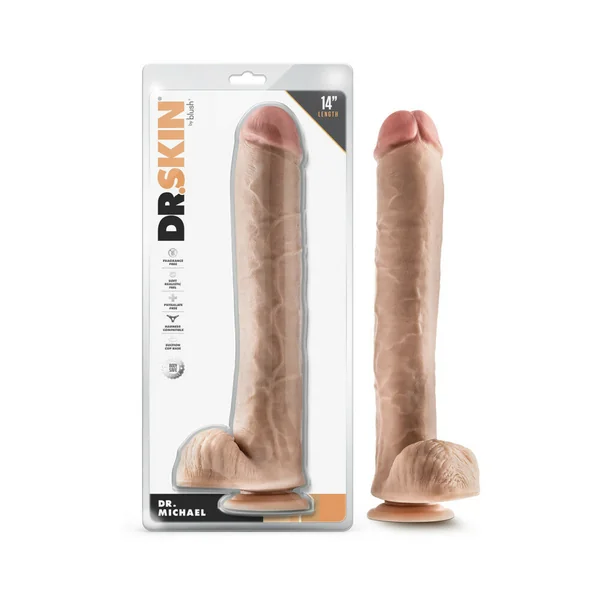 Dr. Skin Dr. Michael 14 inches Dildo with Balls Beige