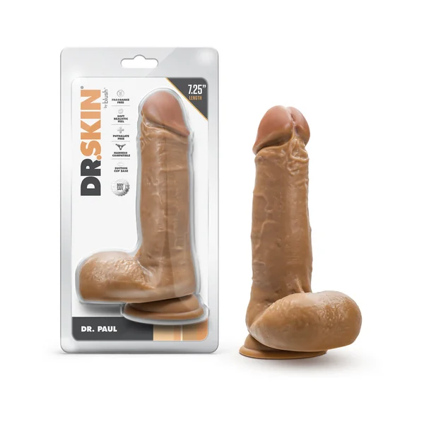 Dr. Skin Dr. Paul 7.25 inches Dildo with Balls Tan