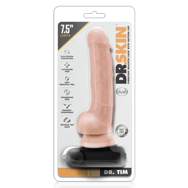 Dr. Skin Dr. Tim Vibrating Dildo with Remote Control