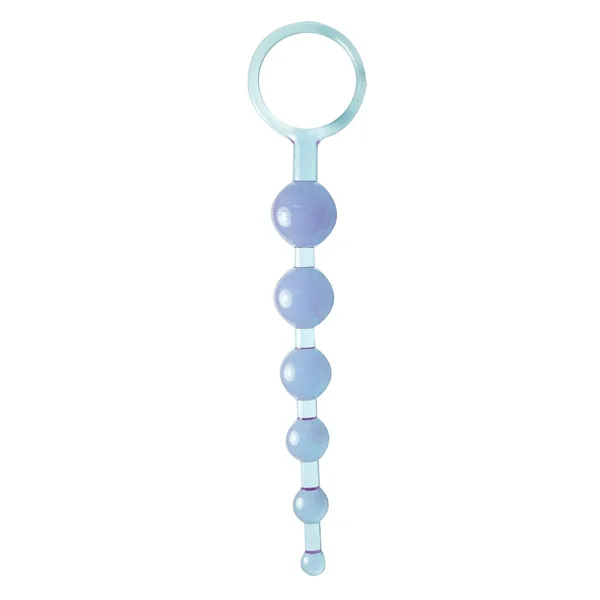 Dragonz Tail Anal Pleasures Silicone Anal Beads Blue
