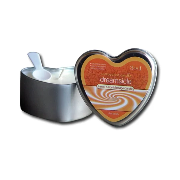 Earthly Body 3 In 1 Dreamsicle Heart Shaped Candle
