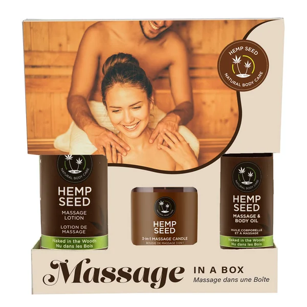 Earthly Body Hemp Seed Massage in a Box Gift Set