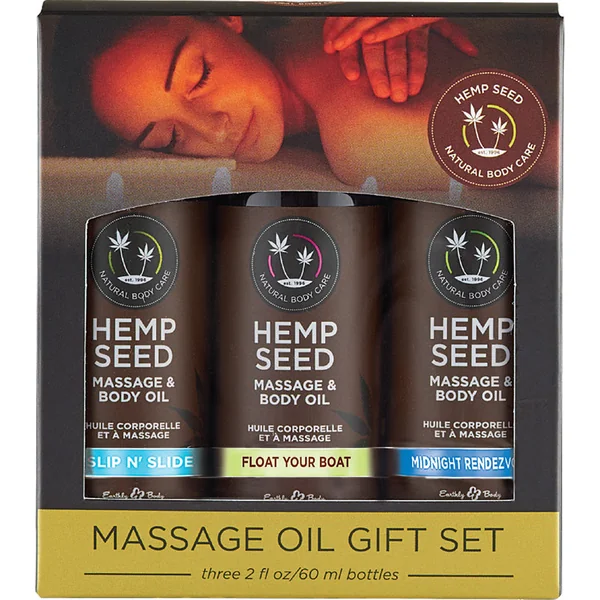 Earthly Body Hemp Seed Massage Oil Gift Set Summer 2022 Collection